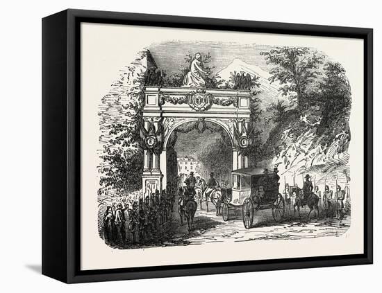 Arc De Triomphe Erected at the Entrance of Eaux-Bonnes-null-Framed Stretched Canvas