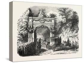 Arc De Triomphe Erected at the Entrance of Eaux-Bonnes-null-Stretched Canvas