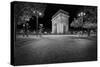 Arc De Triomphe in Black and White-Philippe Manguin-Stretched Canvas