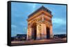 Arc De Triomphe in Paris, France at Night-Flynt-Framed Stretched Canvas