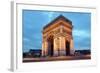 Arc De Triomphe in Paris, France at Night-Flynt-Framed Photographic Print