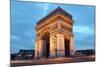 Arc De Triomphe in Paris, France at Night-Flynt-Mounted Photographic Print