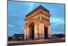 Arc De Triomphe in Paris, France at Night-Flynt-Mounted Photographic Print