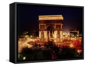 Arc de Triomphe in Place de L'Etoile at Night-Eliot Elisofon-Framed Stretched Canvas