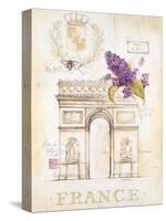 Arc De Triomphe Lilacs-Angela Staehling-Stretched Canvas