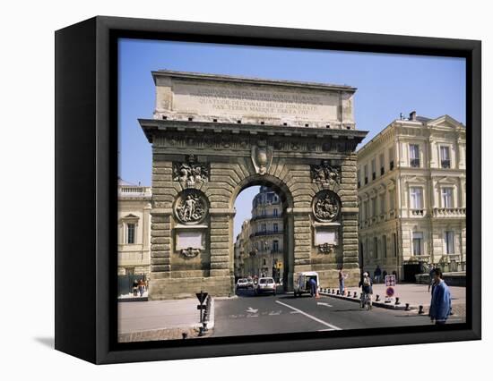 Arc De Triomphe, Montpellier, Herault, Languedoc Roussillon, France-John Miller-Framed Stretched Canvas