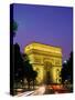 Arc de Triomphe, Night View, Paris, France-Steve Vidler-Stretched Canvas