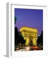 Arc de Triomphe, Night View, Paris, France-Steve Vidler-Framed Photographic Print