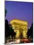 Arc de Triomphe, Night View, Paris, France-Steve Vidler-Mounted Photographic Print