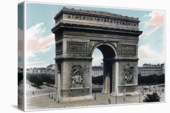Arc De Triomphe, Paris, C1900-null-Stretched Canvas