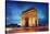 Arc De Triomphe Paris City at Sunset - Arch of Triumph-dellm60-Stretched Canvas