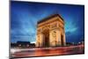Arc De Triomphe Paris City at Sunset - Arch of Triumph-dellm60-Mounted Photographic Print