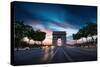 Arc De Triomphe Paris City at Sunset-dellm60-Stretched Canvas