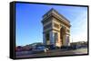 Arc de Triomphe, Paris, France, Europe-Hans-Peter Merten-Framed Stretched Canvas