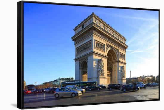 Arc de Triomphe, Paris, France, Europe-Hans-Peter Merten-Framed Stretched Canvas