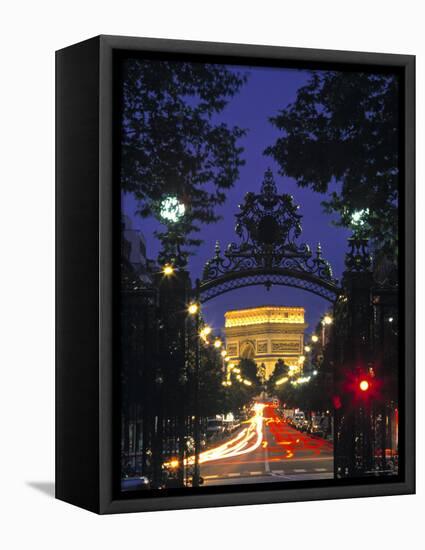 Arc de Triomphe, Paris, France-Peter Adams-Framed Stretched Canvas