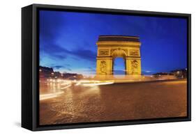 Arc de Triomphe, Paris, France-Sebastien Lory-Framed Stretched Canvas