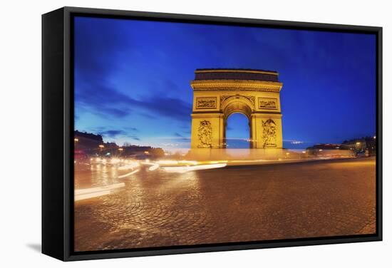 Arc de Triomphe, Paris, France-Sebastien Lory-Framed Stretched Canvas