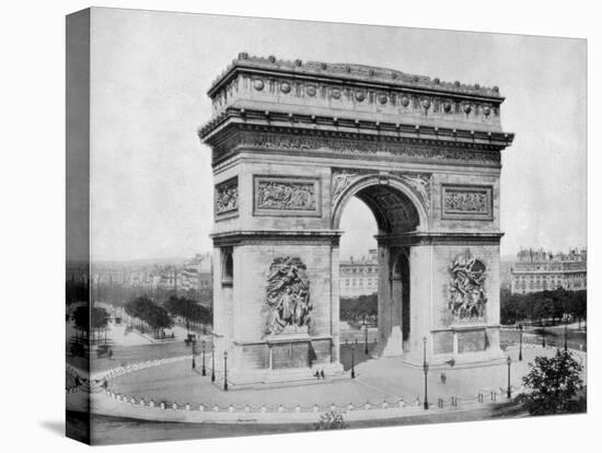 Arc De Triomphe, Paris, Late 19th Century-John L Stoddard-Stretched Canvas