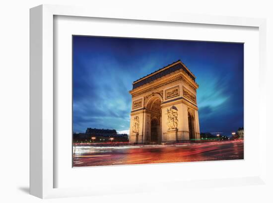 Arc De Triomphe Paris Sunset-null-Framed Art Print