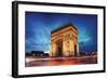 Arc De Triomphe Paris Sunset-null-Framed Art Print