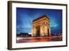 Arc De Triomphe Paris Sunset-null-Framed Art Print