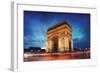 Arc De Triomphe Paris Sunset-null-Framed Art Print