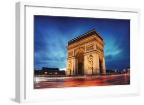 Arc De Triomphe Paris Sunset-null-Framed Art Print