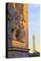 Arc De Triomphe with Eiffel Tower in the Background, Paris, France.-Neil Farrin-Stretched Canvas