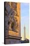 Arc De Triomphe with Eiffel Tower in the Background, Paris, France.-Neil Farrin-Stretched Canvas