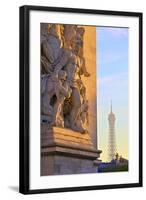 Arc De Triomphe with Eiffel Tower in the Background, Paris, France.-Neil Farrin-Framed Photographic Print
