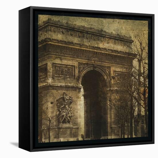 Arc de Triomphe-John W Golden-Framed Stretched Canvas