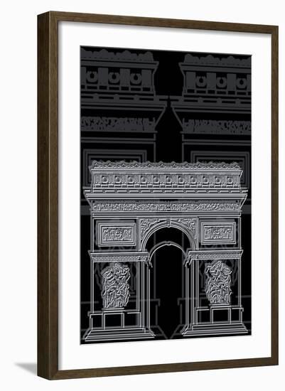 Arc De Triumph Night-Cristian Mielu-Framed Art Print