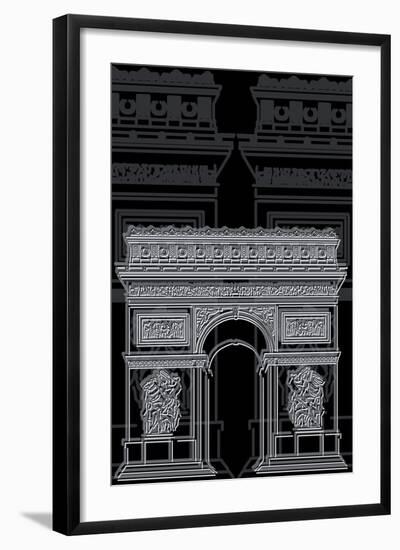 Arc De Triumph Night-Cristian Mielu-Framed Art Print