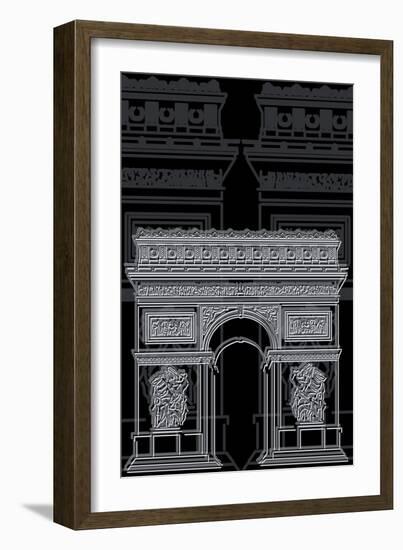 Arc De Triumph Night-Cristian Mielu-Framed Art Print