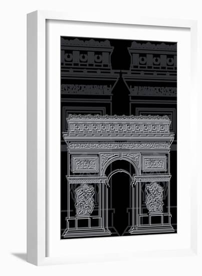 Arc De Triumph Night-Cristian Mielu-Framed Art Print