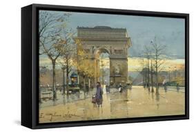 Arc de Triumphe-Eugene Galien-Laloue-Framed Stretched Canvas