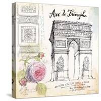 Arc De Truimphe Sketchbook-Angela Staehling-Stretched Canvas