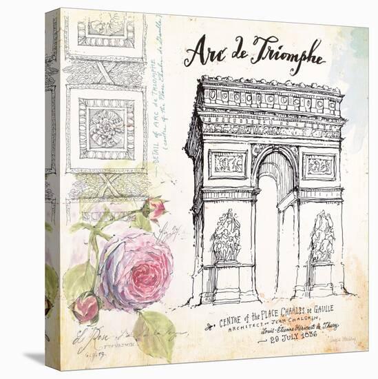 Arc De Truimphe Sketchbook-Angela Staehling-Stretched Canvas