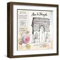 Arc De Truimphe Sketchbook-Angela Staehling-Framed Art Print