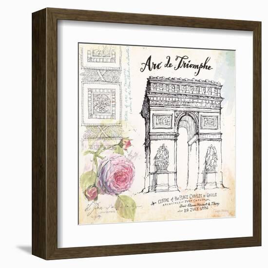 Arc De Truimphe Sketchbook-Angela Staehling-Framed Art Print