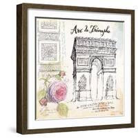 Arc De Truimphe Sketchbook-Angela Staehling-Framed Art Print