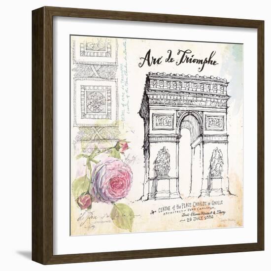 Arc De Truimphe Sketchbook-Angela Staehling-Framed Art Print