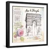 Arc De Truimphe Sketchbook-Angela Staehling-Framed Art Print