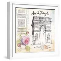 Arc De Truimphe Sketchbook-Angela Staehling-Framed Art Print