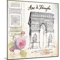 Arc De Truimphe Sketchbook-Angela Staehling-Mounted Art Print