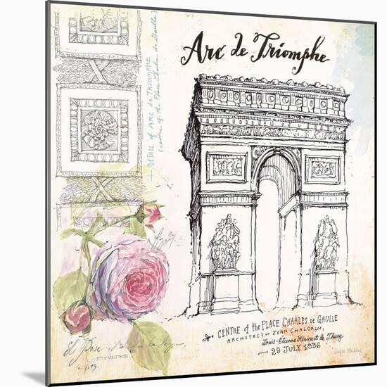 Arc De Truimphe Sketchbook-Angela Staehling-Mounted Art Print