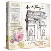 Arc De Truimphe Sketchbook-Angela Staehling-Stretched Canvas