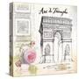 Arc De Truimphe Sketchbook-Angela Staehling-Stretched Canvas