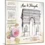 Arc De Truimphe Sketchbook-Angela Staehling-Mounted Art Print